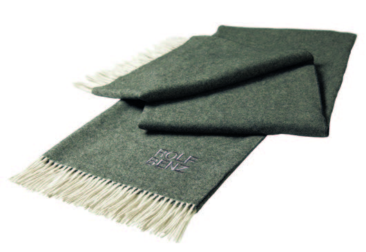 Rolf Benz Plaid Grau, reine Lammwolle, 130 x 185 cm - im Geschenkkarton!
