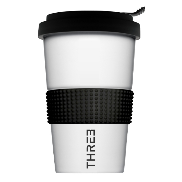 Mahlwerck Coffee2Go Kaffeebecher mit Deckel, weiß