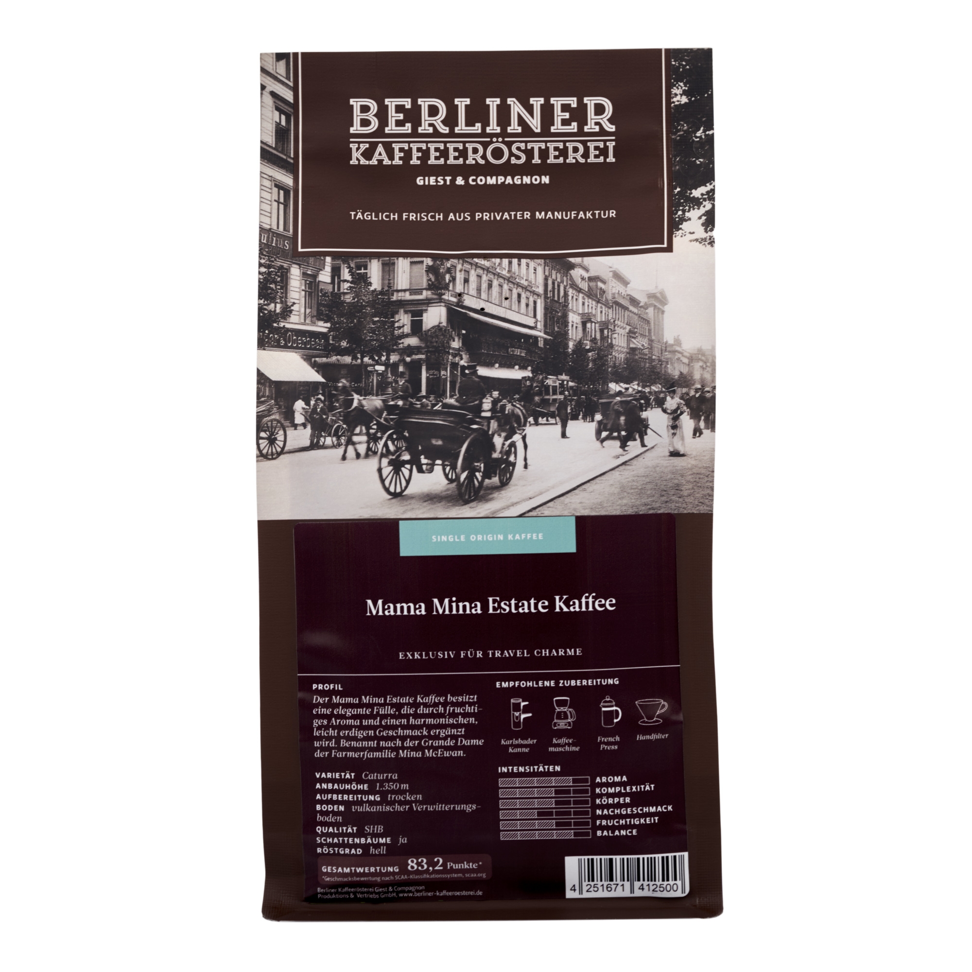 Mama Mina Kaffee  (500g) - ganze Bohne - Fair gehandelt