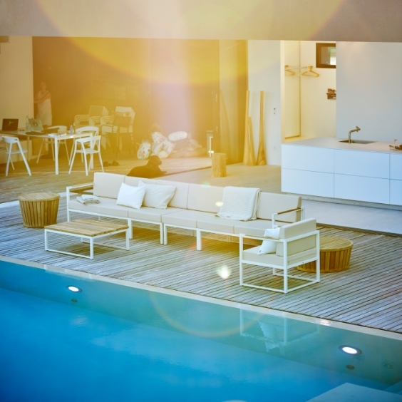 Jan Kurtz Lux Lounge, L-Form inkl. Eckelement und Mittelelement, taupe