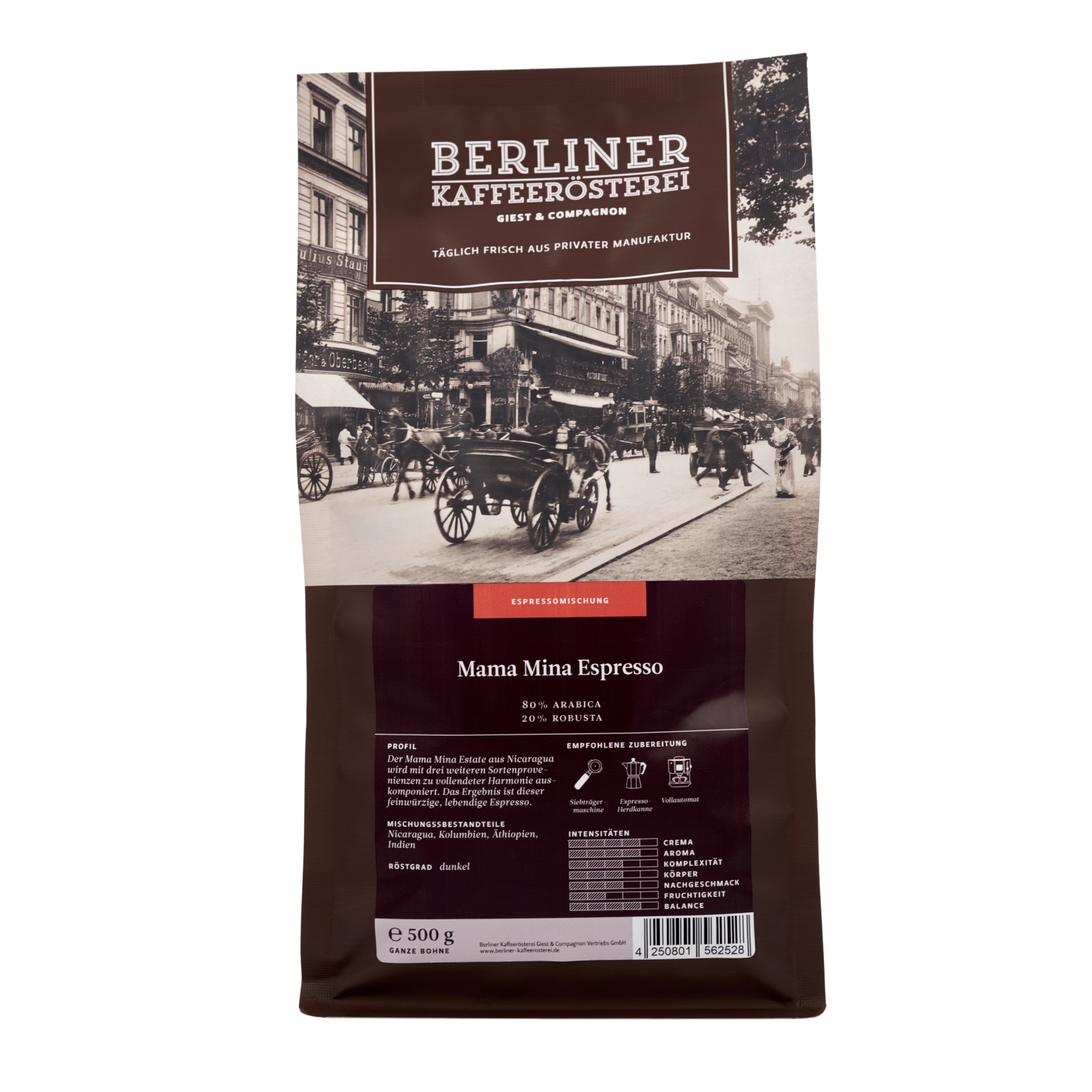 Mama Mina Espresso (1000g) - ganze Bohne - Fair gehandelt